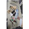 Image 1 : Rotator Tie Rack, Vintage Door Hardware, Thermometer, Fishing Reel, Ceiling Fixture and More