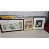 Image 1 : Three Framed Prints: Victorian Scene, Clown "Nineteenth Hole," and Paint Can Biggest 17 x 28"