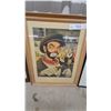 Image 2 : Three Framed Prints: Victorian Scene, Clown "Nineteenth Hole," and Paint Can Biggest 17 x 28"