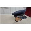 Image 2 : Vintage Navy Blue Uniform Peaked Cap with Silver Chin Strap