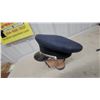 Image 5 : Vintage Navy Blue Uniform Peaked Cap with Silver Chin Strap