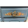 Image 4 : Vilas Canadian Blue Painted 2pc China Cabinet 15-1/2 x 77 x 18 with Matching Server 13 x 36 x 30