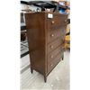 Image 2 : Five-Drawer Wooden Dresser with Steel Pulls 17 x 50 x 36
