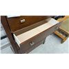 Image 4 : Five-Drawer Wooden Dresser with Steel Pulls 17 x 50 x 36