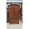 Image 1 : Cherry Finish 2pc Armoire with Two Doors, Three Shelves, and Two Drawers 39 x 72 x 18