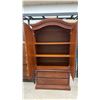 Image 4 : Cherry Finish 2pc Armoire with Two Doors, Three Shelves, and Two Drawers 39 x 72 x 18