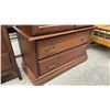 Image 5 : Cherry Finish 2pc Armoire with Two Doors, Three Shelves, and Two Drawers 39 x 72 x 18