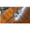 Image 4 : Rustic Wood and Wrought Iron Coffee Table with Storage 40 x 40 x 19 and Matching End Table 28 x 29