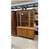 Image 1 : French Provincial Style Fruitwood 2pc China Cabinet with Glass Doors 69 x 48 x 16