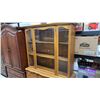 Image 3 : French Provincial Style Fruitwood 2pc China Cabinet with Glass Doors 69 x 48 x 16