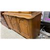 Image 4 : French Provincial Style Fruitwood 2pc China Cabinet with Glass Doors 69 x 48 x 16