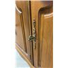 Image 5 : French Provincial Style Fruitwood 2pc China Cabinet with Glass Doors 69 x 48 x 16