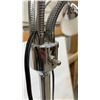 Image 2 : Chrome Five-Arm Adjustable Gooseneck Floor Lamp with White Plastic Shades 60" Tall