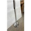 Image 4 : Chrome Five-Arm Adjustable Gooseneck Floor Lamp with White Plastic Shades 60" Tall