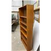 Image 2 : Tall Teak Laminate Bookcase with Six Adjustable Shelves 31-1/2 x 71 x 10