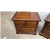 Image 2 : Pair of Pine Two-Drawer Nightstands with Brass Hardware 26 x 17 x 24