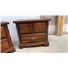 Image 5 : Pair of Pine Two-Drawer Nightstands with Brass Hardware 26 x 17 x 24