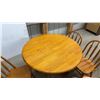 Image 2 : Round Pedestal Dining Table 40 x 31 with Four Windsor Style Chairs