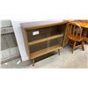 Image 2 : Mid-Century Modern Bookcase with Sliding Glass Doors and Tapered Legs 36 x 36 x 12