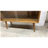 Image 4 : Mid-Century Modern Bookcase with Sliding Glass Doors and Tapered Legs 36 x 36 x 12