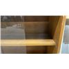 Image 5 : Mid-Century Modern Bookcase with Sliding Glass Doors and Tapered Legs 36 x 36 x 12