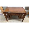 Image 1 : Antique Oak Library Desk w/Drawer 40 x 24 x 29