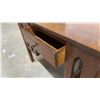 Image 3 : Antique Oak Library Desk w/Drawer 40 x 24 x 29