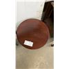Image 3 : Half Moon Table 11 x 29 x 29 and Round Pedestal Side Table in Cherry Finish 18 x 24