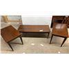 Image 1 : Mid-Century Modern Walnut Coffee Table 48 x 16 x 18 with Two Matching End Tables 28 x 18 x 21