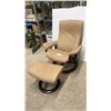 Image 1 : Stressless by Ekornes Leather Recliner Chair and Ottoman with Classic Base