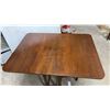 Image 2 : Antique Walnut Drop-Leaf Gate-Leg Table with Turned Legs 36 x 15 x 31