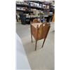 Image 4 : Antique Wooden Smoking Stand with Cabinet Door and Turned Legs 28 x 13 x 10"
