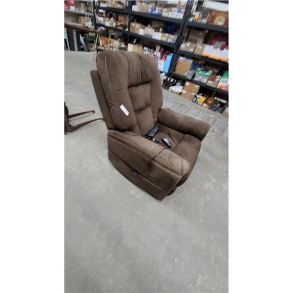 Brown Power Lift Recliner Chair with Remote Control