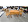 Image 1 : Drop-Leaf Table with Two Windsor Style Chairs 42 x 36 x 30"
