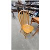 Image 2 : Drop-Leaf Table with Two Windsor Style Chairs 42 x 36 x 30"