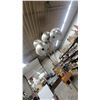 Image 2 : Five-Arm Arc Floor Lamp with Brushed Nickel Finish and Dome Shades