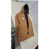 Image 1 : Tough Duck Hooded Insulated Work Jacket, Brown Duck Canvas, Size Medium New