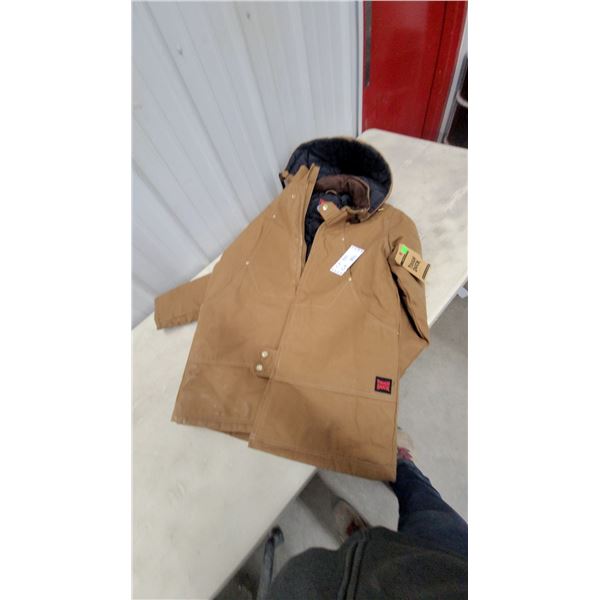 Tough Duck Insulated Canvas Work Jacket, Size Medium, Brown New