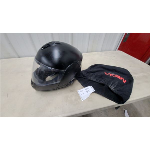 VCAN Bluetooth Full-Face Motorcycle Helmet with DOT Certification and Carrying Bag Size Large