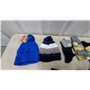 Image 2 : Assorted Winter Accessories Including Gloves, Socks, Toques, and Ice Cleats All New