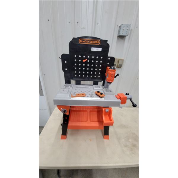Black+Decker Kids' Toy Tool Workbench with Drill and Accessories