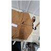 Image 2 : Tough Duck Insulated Bib Overalls, Size 3XL, Brown Duck Canvas New