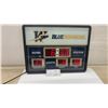 Image 1 : Winnipeg Blue Bombers Digital Scoreboard Clock with Temperature and Date Display, 14 1/2 x 19
