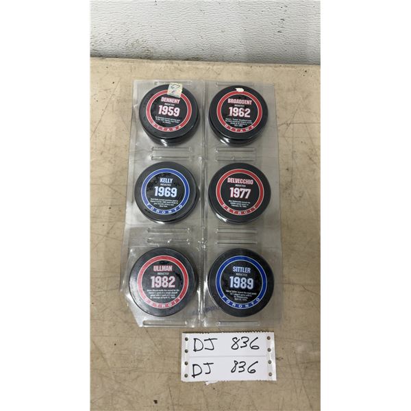 Hockey Hall of Fame Inductee Commemorative Pucks Set of Six