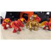 Image 3 : Gormiti Volcanic Mountain Playset with Figures and Radio Shack Red Fox Rider Buggy