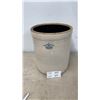 Image 1 : 4-Gallon Stoneware Crock with Blue Crown Logo
