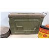 Image 5 : Vintage Rope with Pulley and Hooks, Cal.30 M1 Ammo Box, Glass Insulator, and More