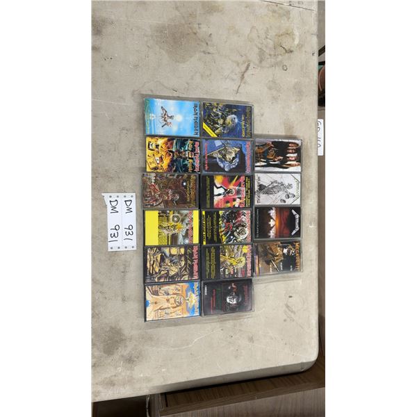 Iron Maiden, Metallica, and Megadeth Cassette Tape Collection, Lot of 16