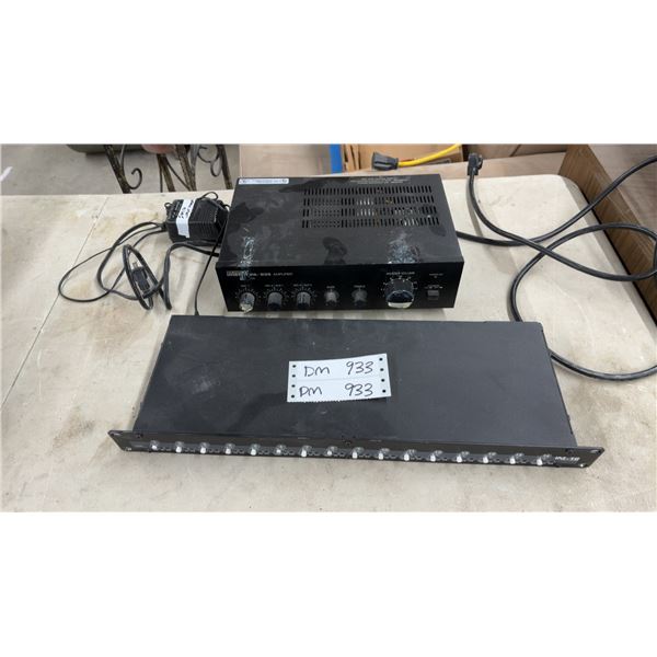 Inter-M PA-935 Amplifier and IM-16 Rack Mount Audio Equipment