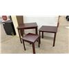 Image 2 : Set of Three Wood Nesting Tables, Largest 20 x 22 x 16"